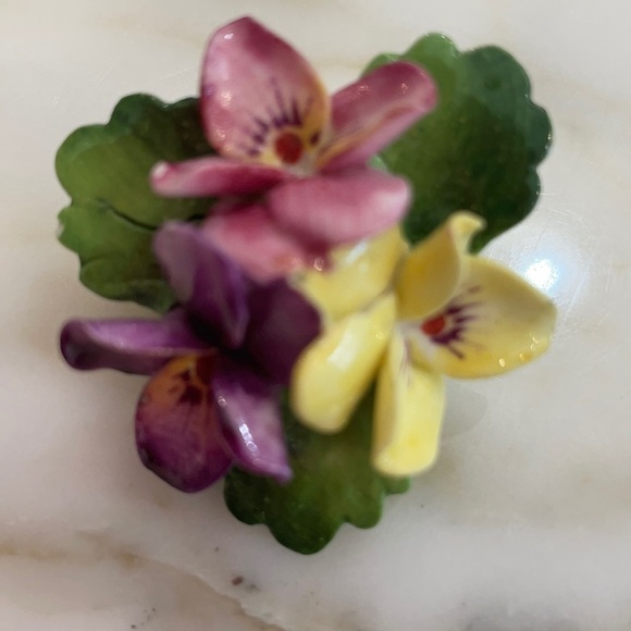 Staffordshire Jewelry - Staffordshire Cara China Floral Pin—England—EUC